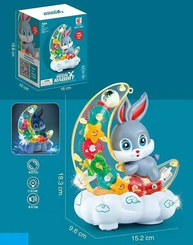 Дитячий музичний нічник Зайчик на Місяці Moon Rabbit Дитяча іграшка з підсвіткою і світловими ефектами – фото 8