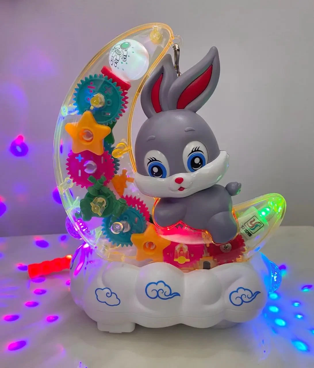 Дитячий музичний нічник Зайчик на Місяці Moon Rabbit Дитяча іграшка з підсвіткою і світловими ефектами – фото 6