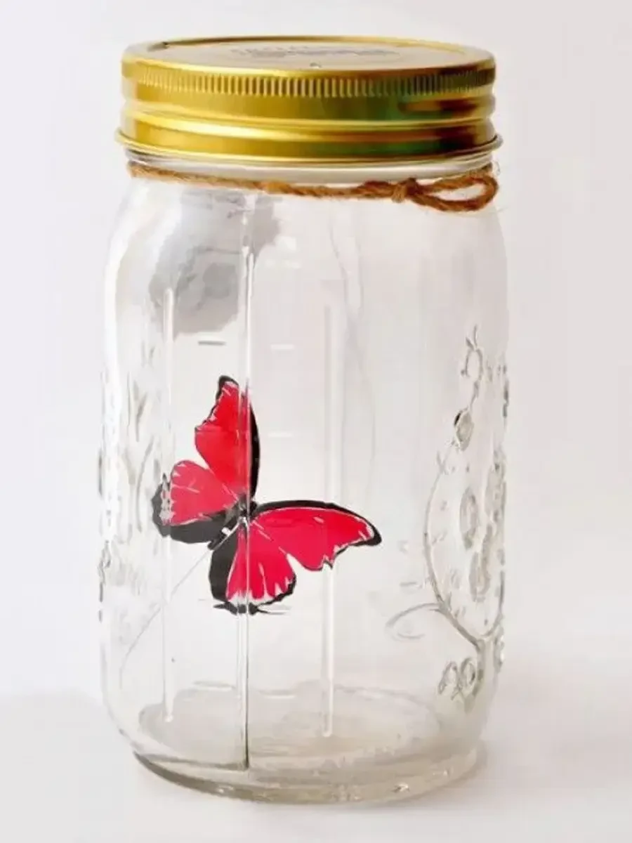 Декоративний нічник Метелик у банці Butterfly Інтерактивний пурхає метелик у банці з підсвіткою – фото 5