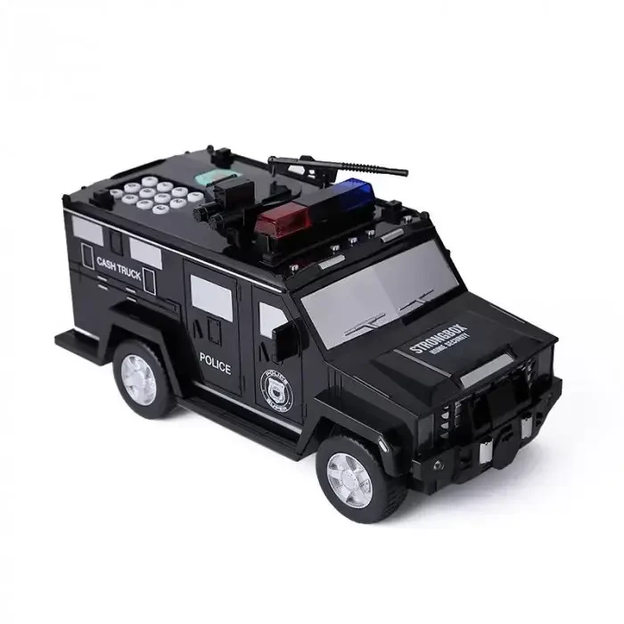 Електронна скарбничка-сейф Машина поліції Hummer CASH TRUCK 143 з кодовим замком – фото 3