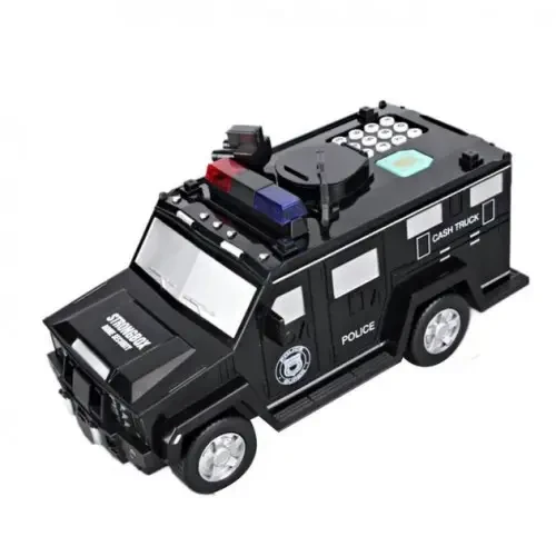 Електронна скарбничка-сейф Машина поліції Hummer CASH TRUCK 143 з кодовим замком – фото 4