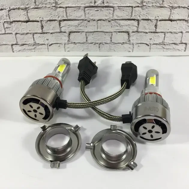 Комплект автомобільних світлодіодних LED ламп з охолодженням С6 LED H4 LED-лампи для авто 3800 Лм – фото 2