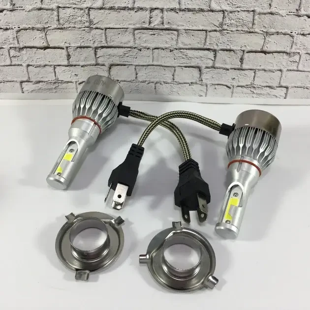 Комплект автомобільних світлодіодних LED ламп з охолодженням С6 LED H4 LED-лампи для авто 3800 Лм – фото 3