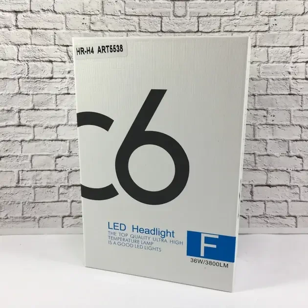 Комплект автомобільних світлодіодних LED ламп з охолодженням С6 LED H4 LED-лампи для авто 3800 Лм – фото 5