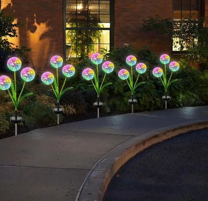 Садовий ліхтар на сонячній батареї Кульбаби Dandelion Garden Lights – фото 3