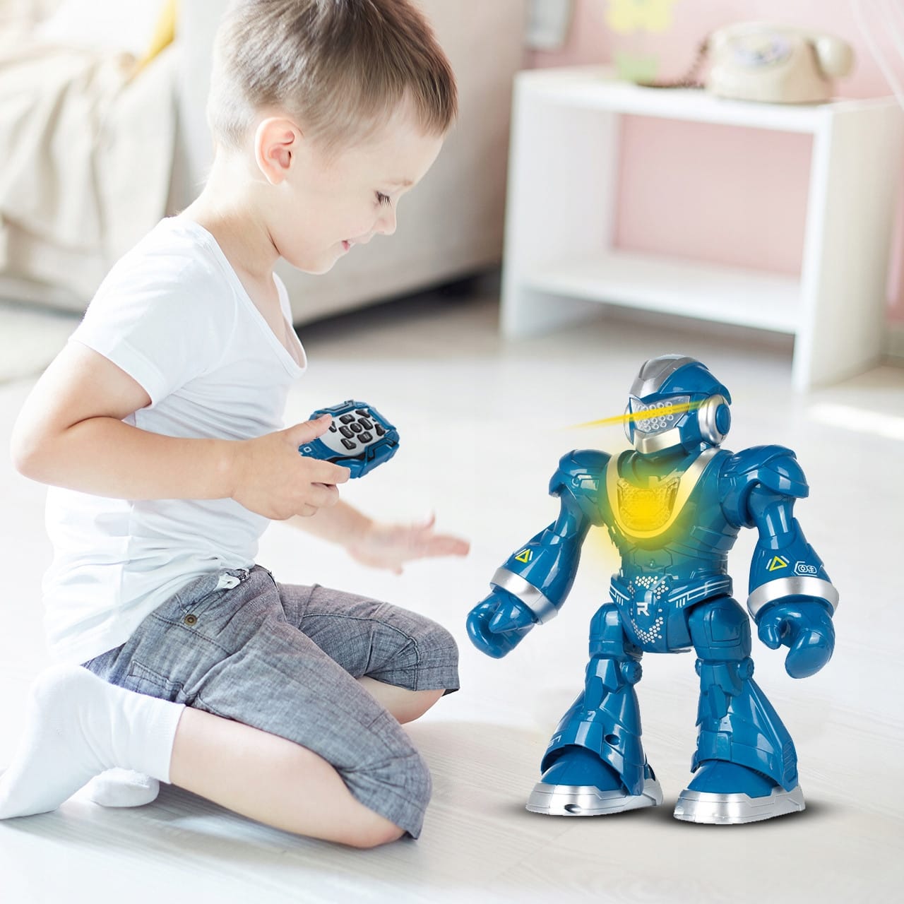 Інтерактивний робот, що танцює, Dancing Robot на пульті керування BLUE – фото 3