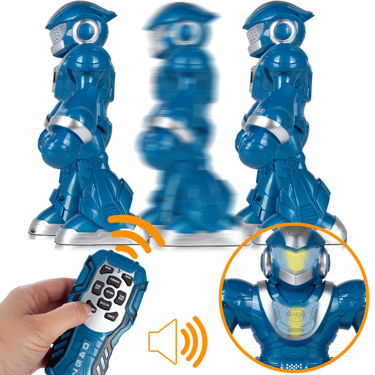 Інтерактивний робот, що танцює, Dancing Robot на пульті керування BLUE – фото 7