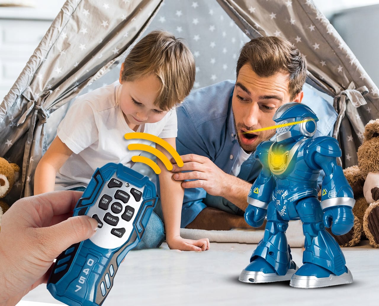 Інтерактивний робот, що танцює, Dancing Robot на пульті керування BLUE – фото 6