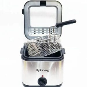 Електрична фритюрниця Rainberg RB-2219 з терморегулятором і кришкою для фрі 2.5 л 3200 Вт