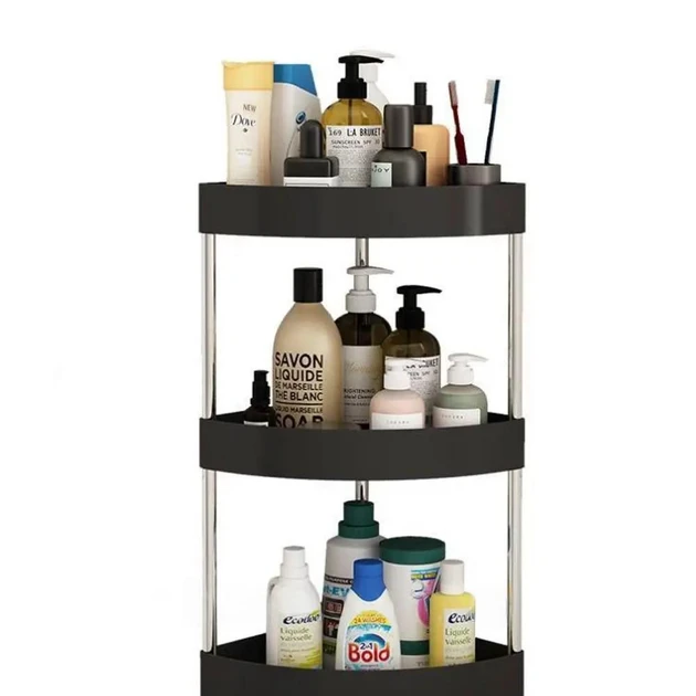 Декоративна кутова полиця на чотири яруси для ванної Corner storage rack 88х34х25 см Кутова полиця-етажерка – фото 1