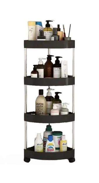 Декоративна кутова полиця на чотири яруси для ванної Corner storage rack 88х34х25 см Кутова полиця-етажерка – фото 2