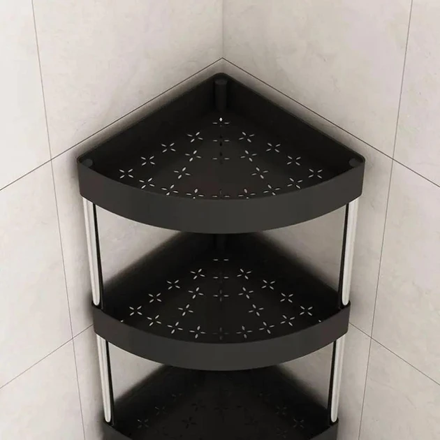 Декоративна кутова полиця на чотири яруси для ванної Corner storage rack 88х34х25 см Кутова полиця-етажерка – фото 7
