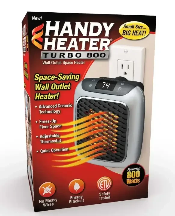 Нагрівач портативний з пультом Heater Turbo 800 Wt Керамічний мініігрівач дуйчик від мережі – фото 6