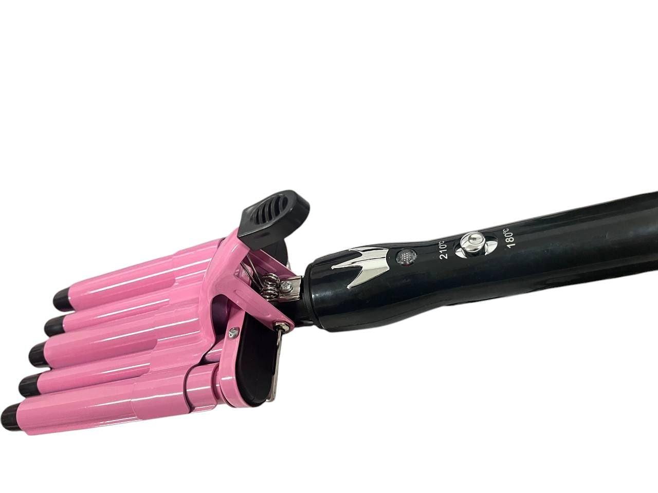 Плойка на п’ять хвиль Hair Curler з керамічним покриттям KR-8832 Рожевий – фото 1