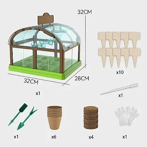 Набір для дослідів домашня теплиця Home made plant Ігровий набір теплиця для вирощування рослин із насінням – фото 2