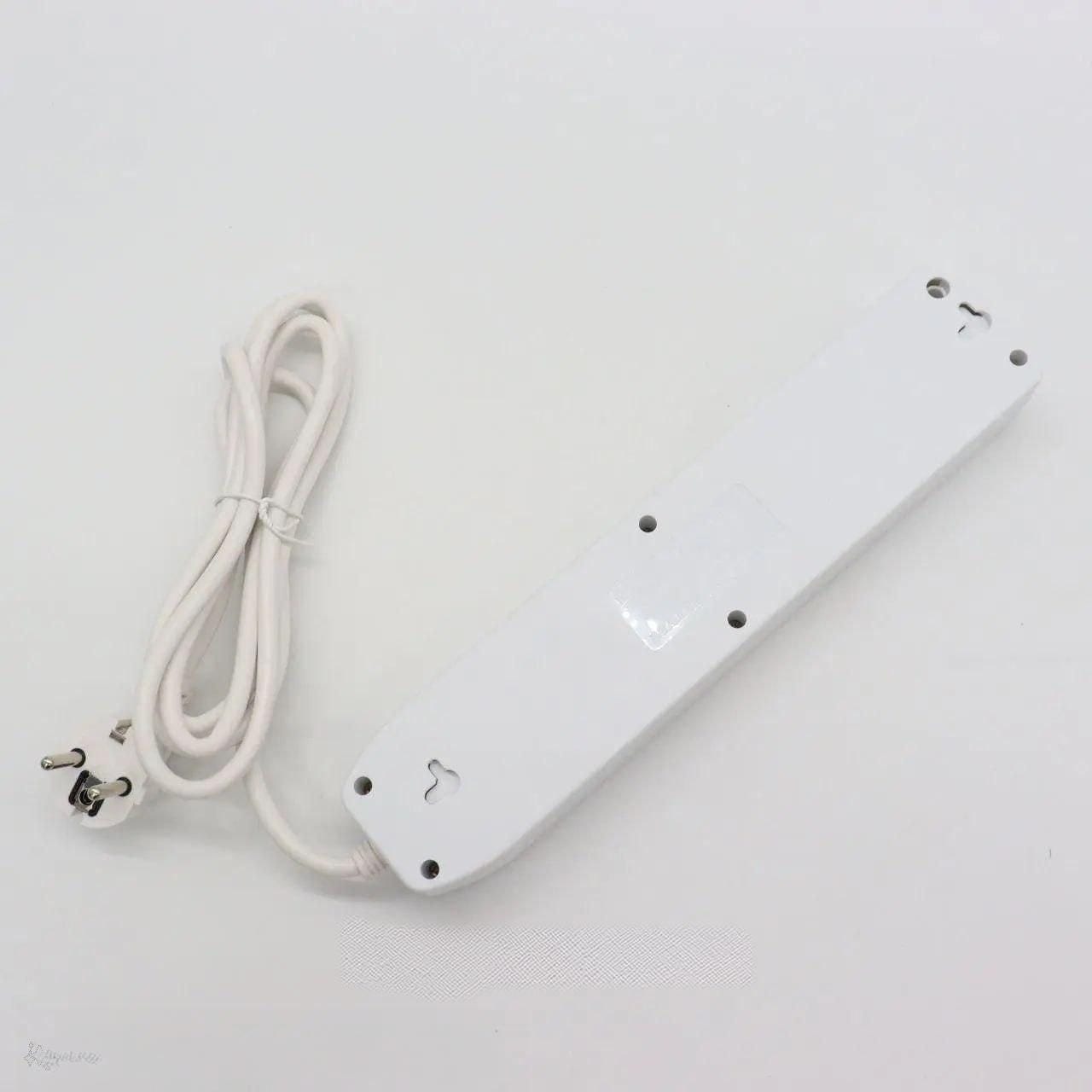Подовжувач на 4 розетки +2USB, Type-c, 2 м, Q603 Білий / Мережевий подовжувач/переноска розетка / Мережевий фільтр – фото 4