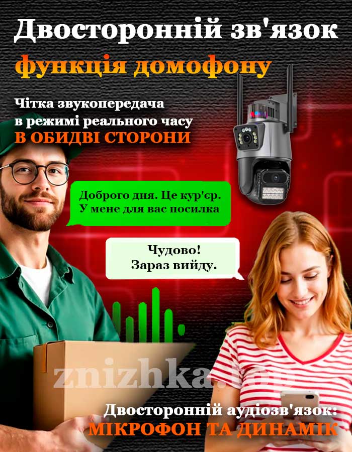 Домофон Вулична охоронна поворотна WIFI камера
