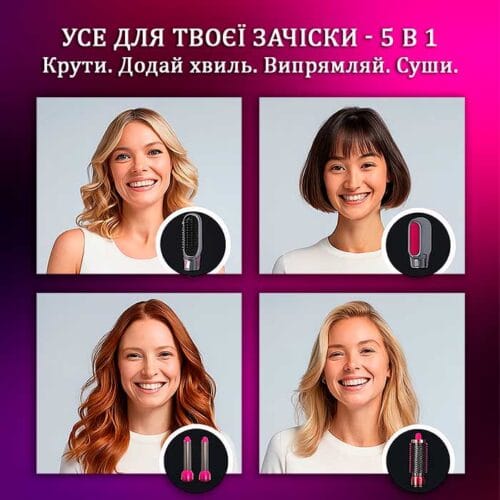 Мультистайлер 5-в-1 Hair Brush з Чохлом