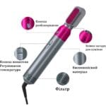 Стайлер 5в1 Hot Air Styler для різних типів волосся з функціями надання об’єму, випрямлення – фото 9