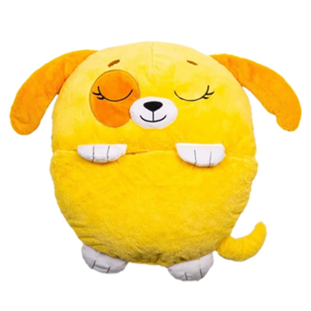 Дитячий спальний мішок на блискавці 3 в 1 вбудована подушка 130 см цуценя жовте Baby sleeping bag Size S – фото 4