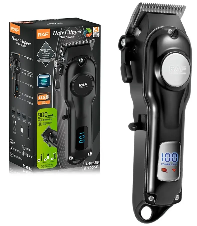 Машинка для стриження з дисплеєм на акумуляторі RAF R.4022 4 насадки – фото 8