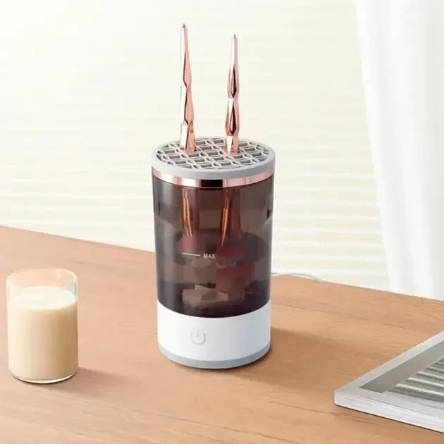 Портативний автоматичний очисник пензлів для макіяжу Makeup Brush Cleaner USB Білий RD-1805 – фото 4