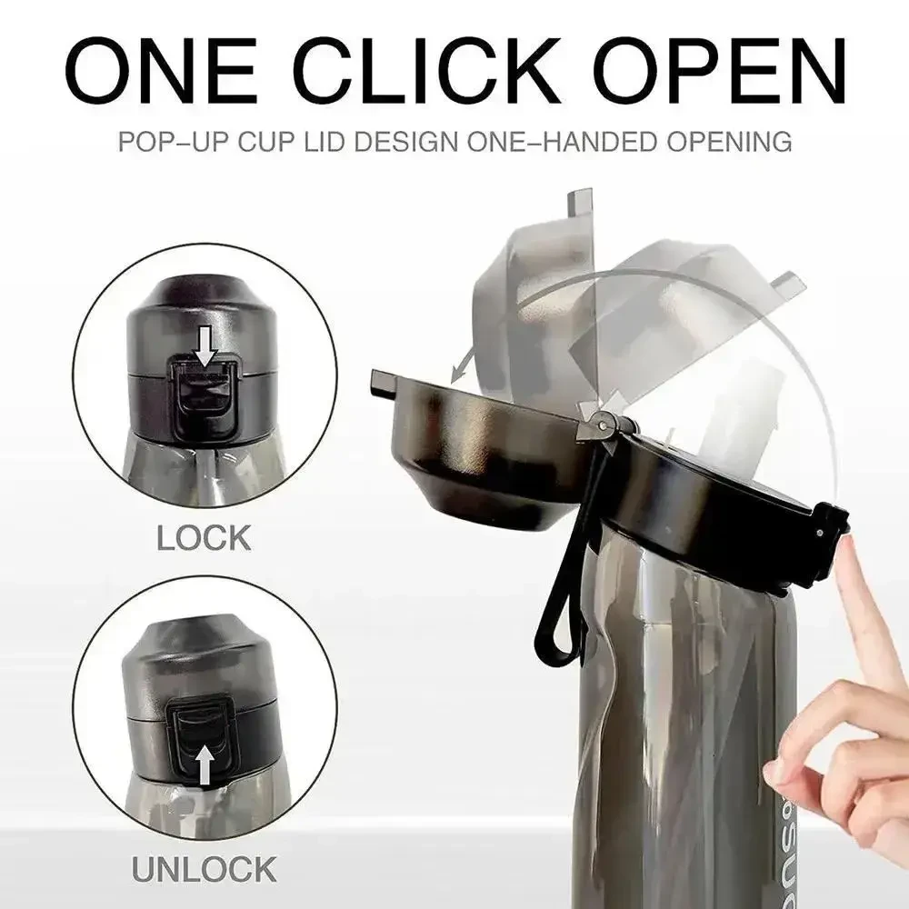 Пляшка ароматична спортивна для води Air Up Bottle 650 мл + 2 капсули Чорний – фото 1