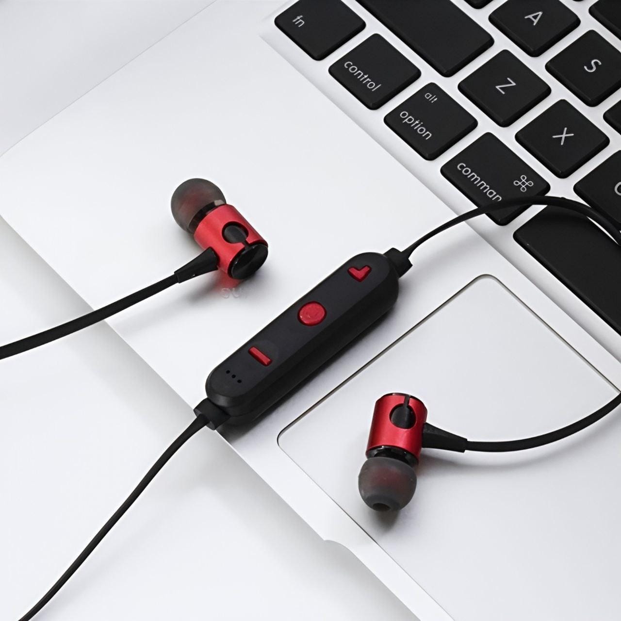 Магнітні бездротові навушники з плеєром Bluetooth MG-G20 Bluetooth 4.2 Червоний – фото 4