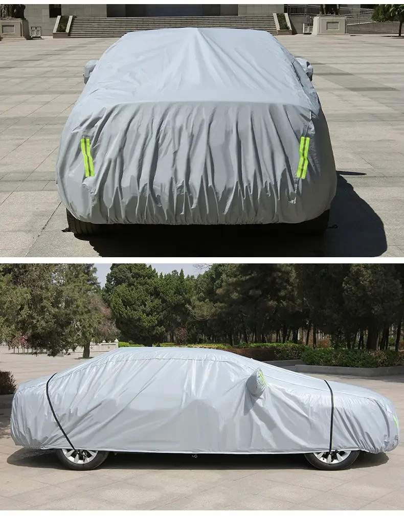 Автомобільна накидка проти дощу та пилу, XXL 580х175х120 см/Захисний чохол на седан/Захисний тент на машину – фото 5
