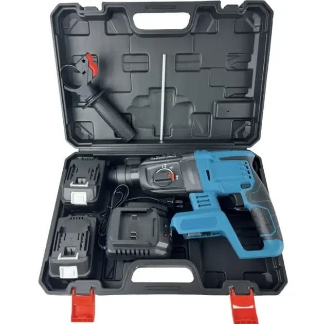Дриль-перфоратор з 2 акумуляторами 48V у пластиковому кейсі Hammer Drill Акумуляторний друль-перфоратор – фото 5