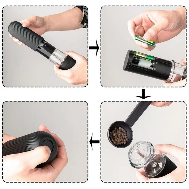 Електричний млин для спецій salt and pepper mills black salemarket – фото 8