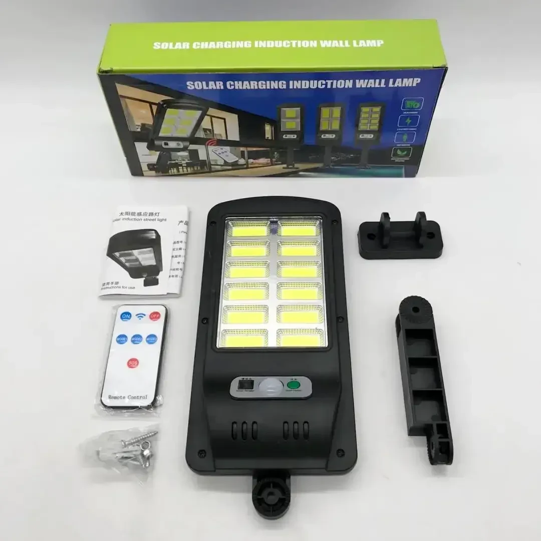 Вуличний ліхтар на сонячній батареї LED Solar Street Light BK-128B-12COB з датчиком руху та пультом – фото 9