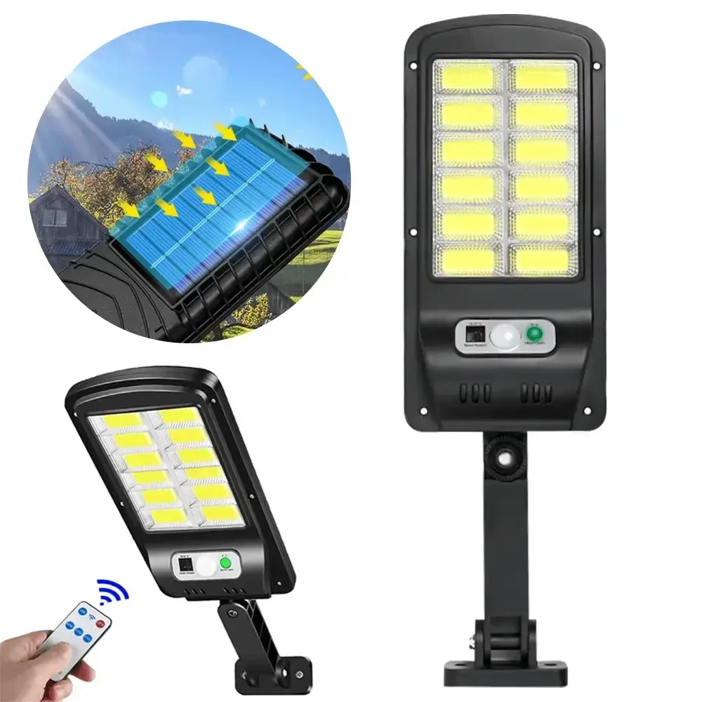 Вуличний ліхтар на сонячній батареї LED Solar Street Light BK-128B-12COB з датчиком руху та пультом