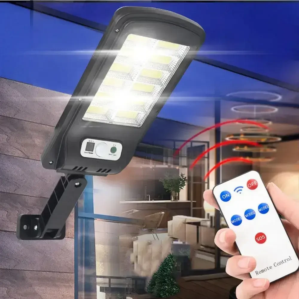 Вуличний ліхтар на сонячній батареї LED Solar Street Light BK-128B-12COB з датчиком руху та пультом – фото 4
