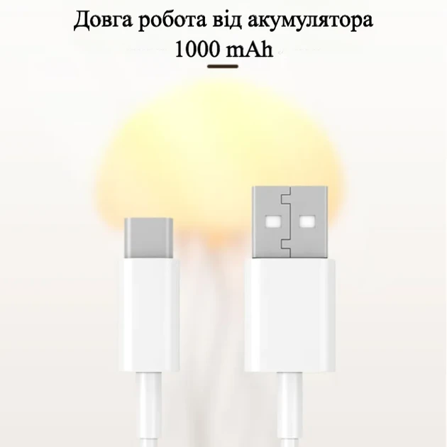 Нічник LED-лампа Медуза з USB NTL-5B з рухами та кольоропередаванням RGB Білий – фото 6