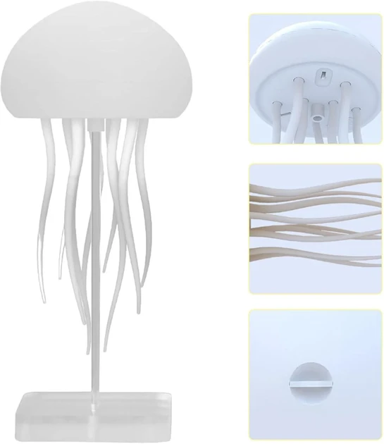 Нічник LED-лампа Медуза з USB NTL-5B з рухами та кольоропередаванням RGB Білий – фото 8