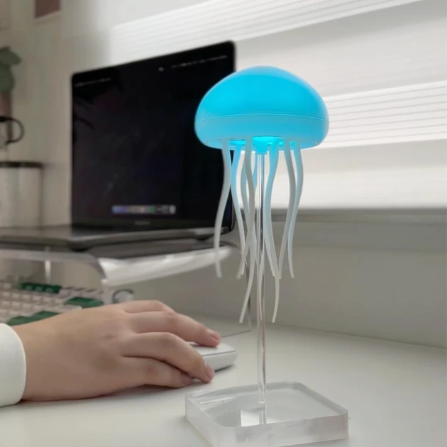 Нічник LED-лампа Медуза з USB NTL-5B з рухами та кольоропередаванням RGB Білий – фото 3