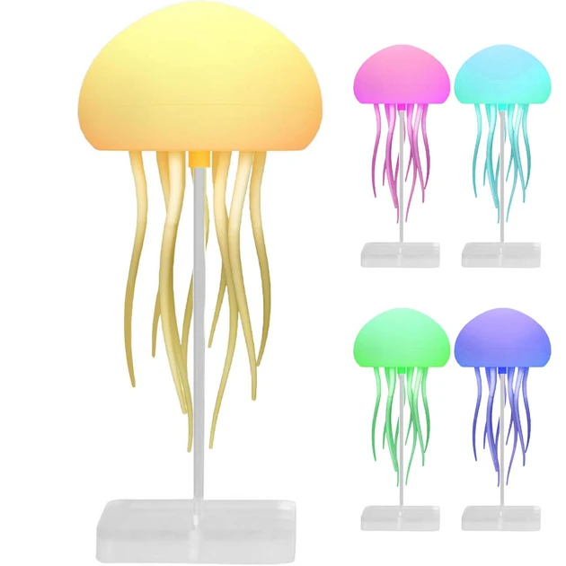 Нічник LED-лампа Медуза з USB NTL-5B з рухами та кольоропередаванням RGB Білий – фото 1