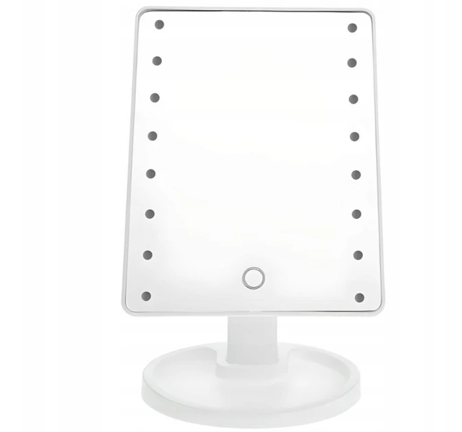 Настільне Дзеркало з підсвіткою Large 16LED Mirror для макіяжу Білий – фото 1
