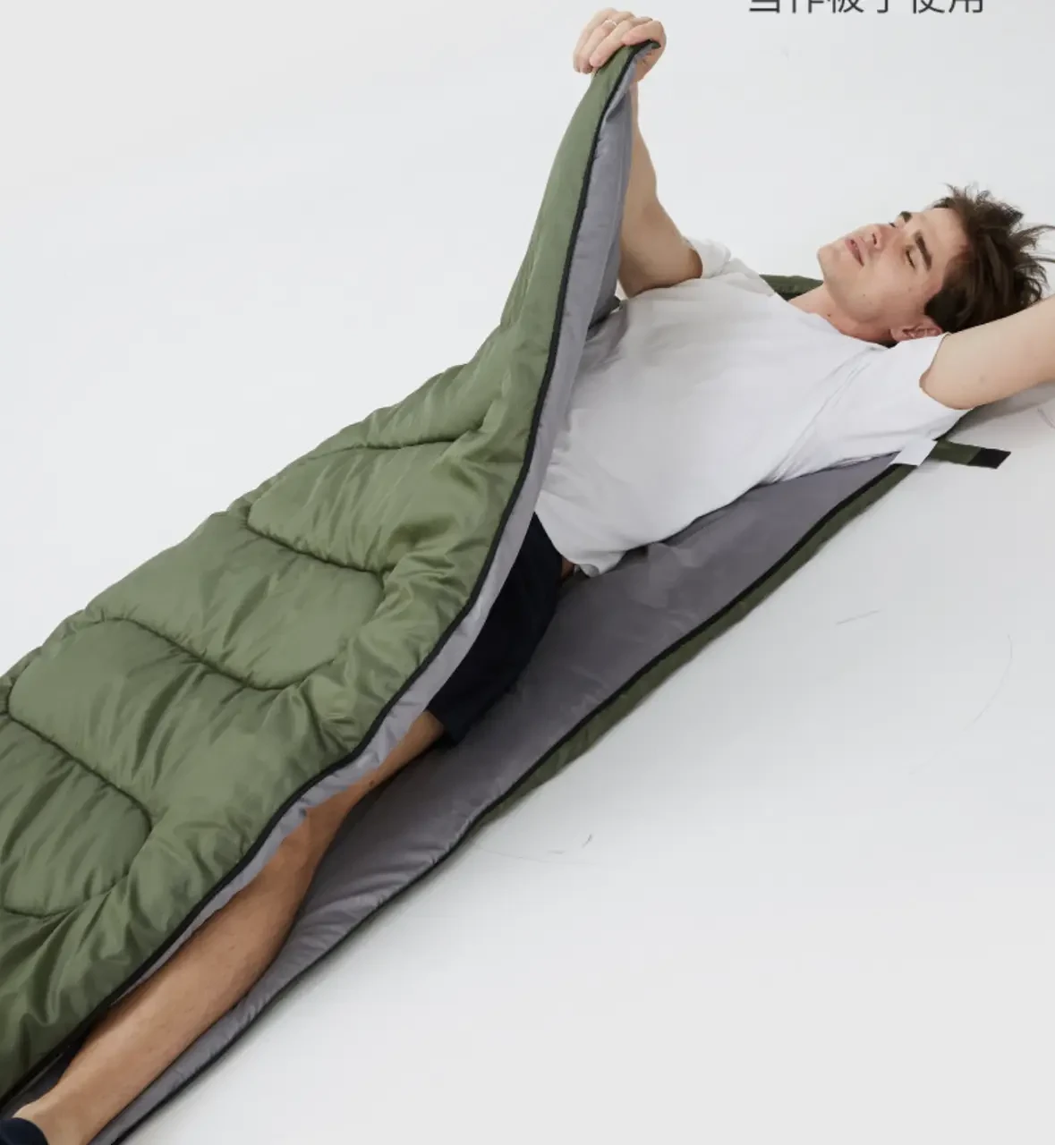 Широкий утеплений спальний мішок до -25 °C 200×60 см Спальник на холофайбері водонепроникний – фото 2