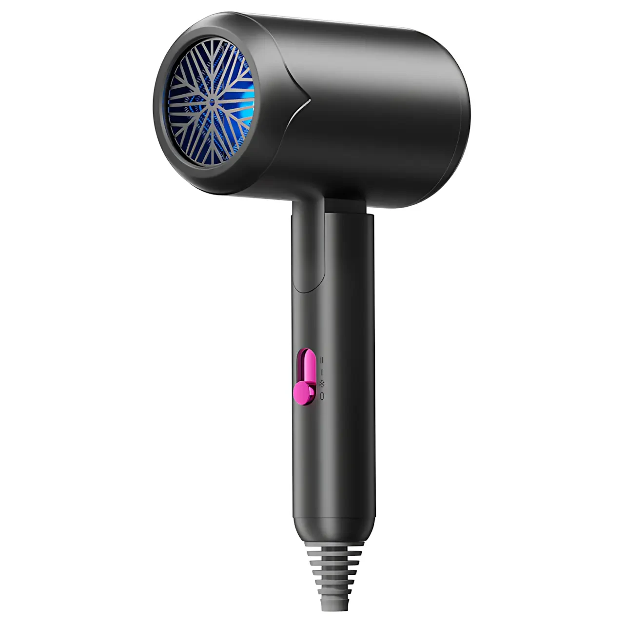 Фен для волосся складаний стайлер Air Blower LY-811, потужність 1800 Вт, 3 швидкості, іонізація, сірий – фото 2