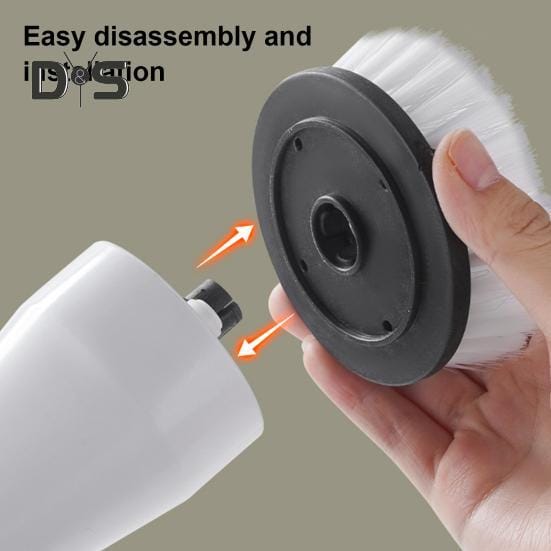 Електричний обертовий скребок для душу, плитки для ванни, бездротова щітка для чищення 8 насадок – фото 5