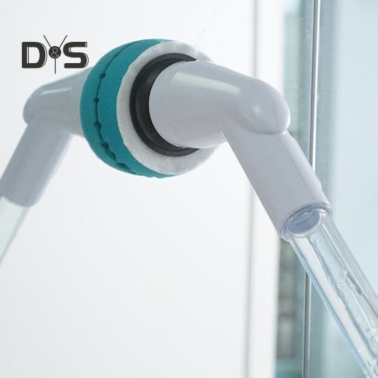 Електричний обертовий скребок для душу, плитки для ванни, бездротова щітка для чищення 8 насадок – фото 3