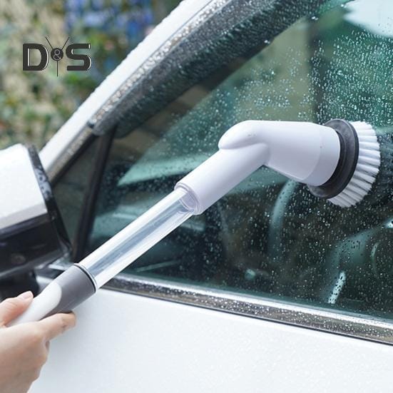 Електричний обертовий скребок для душу, плитки для ванни, бездротова щітка для чищення 8 насадок – фото 2