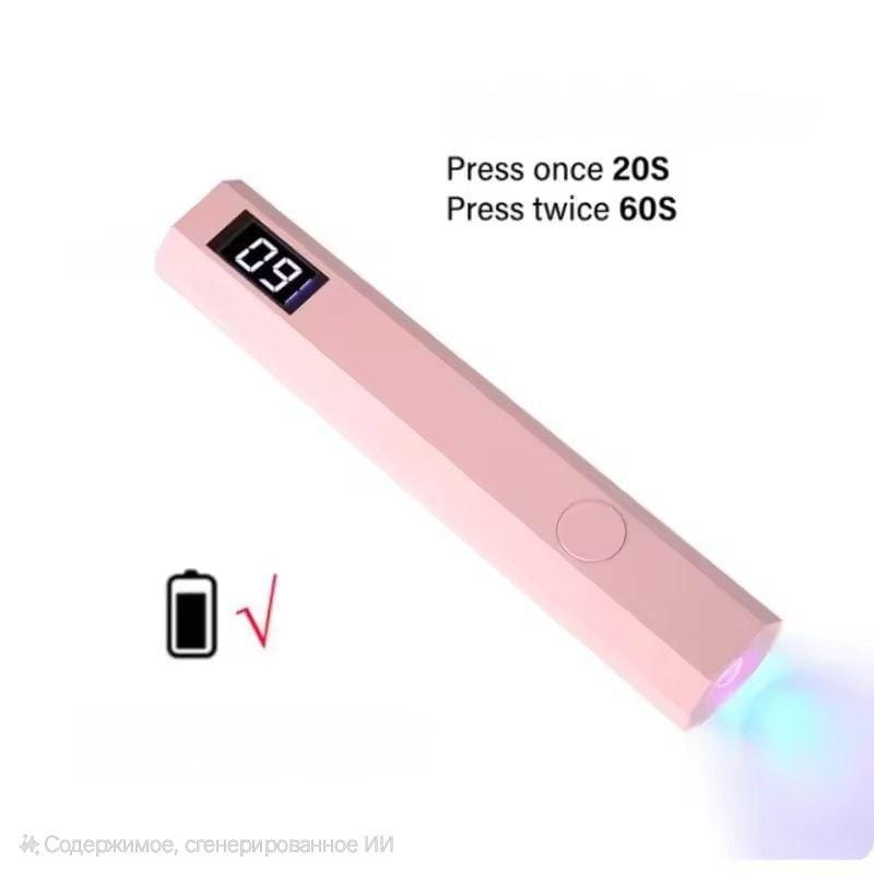 Ультрафіолетова світлодіодна лампа для нігтів USB AND 1-44 Рожевий – фото 1