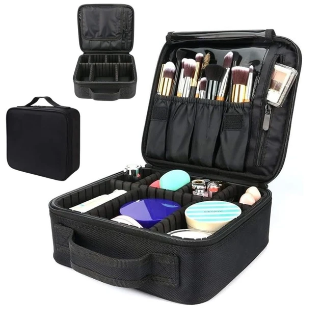 Косметичка органайзер зі знімними перегородками дорожній портативний б’юті кейс із ручкою MA-454 – фото 4