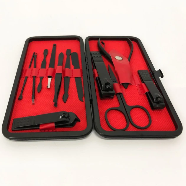 Манікюрний набір з 12 предметів у чохлі Червоний Набір інструментів для манікюру та педикюру – фото 2