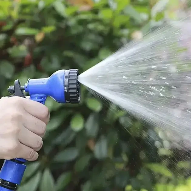Шланг садовий 120 м для поливу з розпилювачем 7 режимів роботи V-HOSE PRO Синій – фото 5