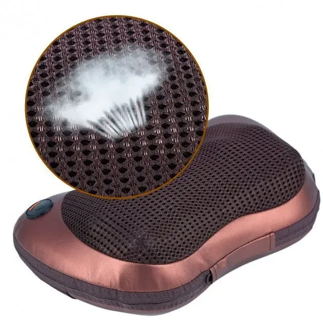 Роликова масажна подушка для спини та шиї Massage pillow | масажна подушка | масажер із підігрівом – фото 3