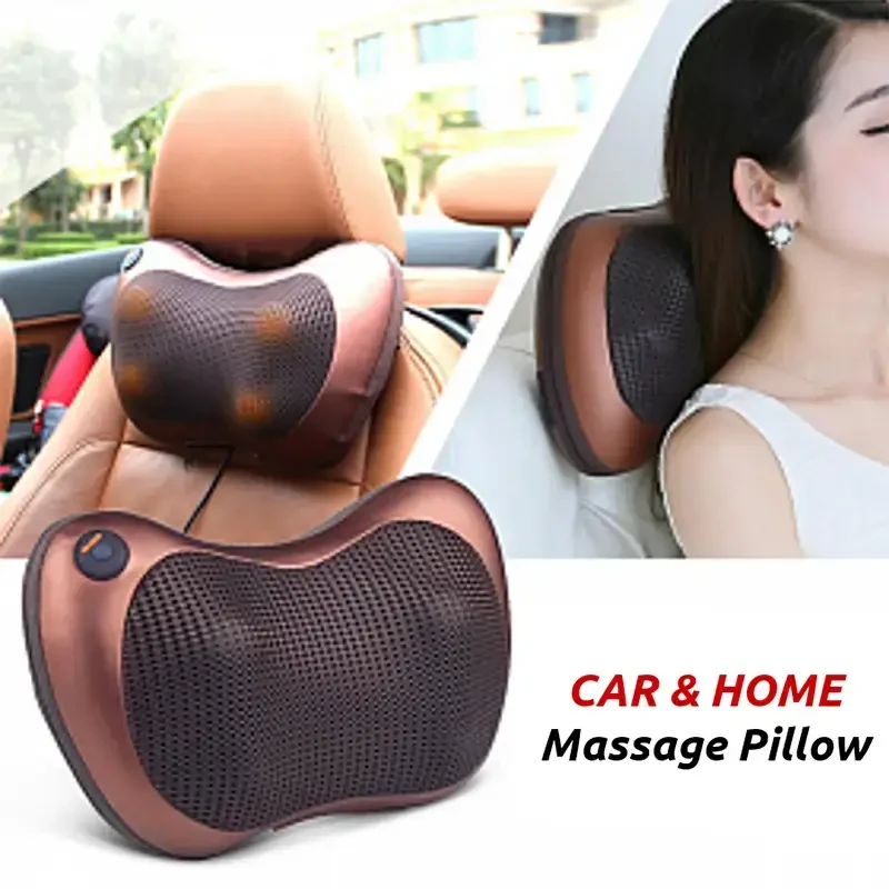 Роликова масажна подушка для спини та шиї Massage pillow | масажна подушка | масажер із підігрівом – фото 2